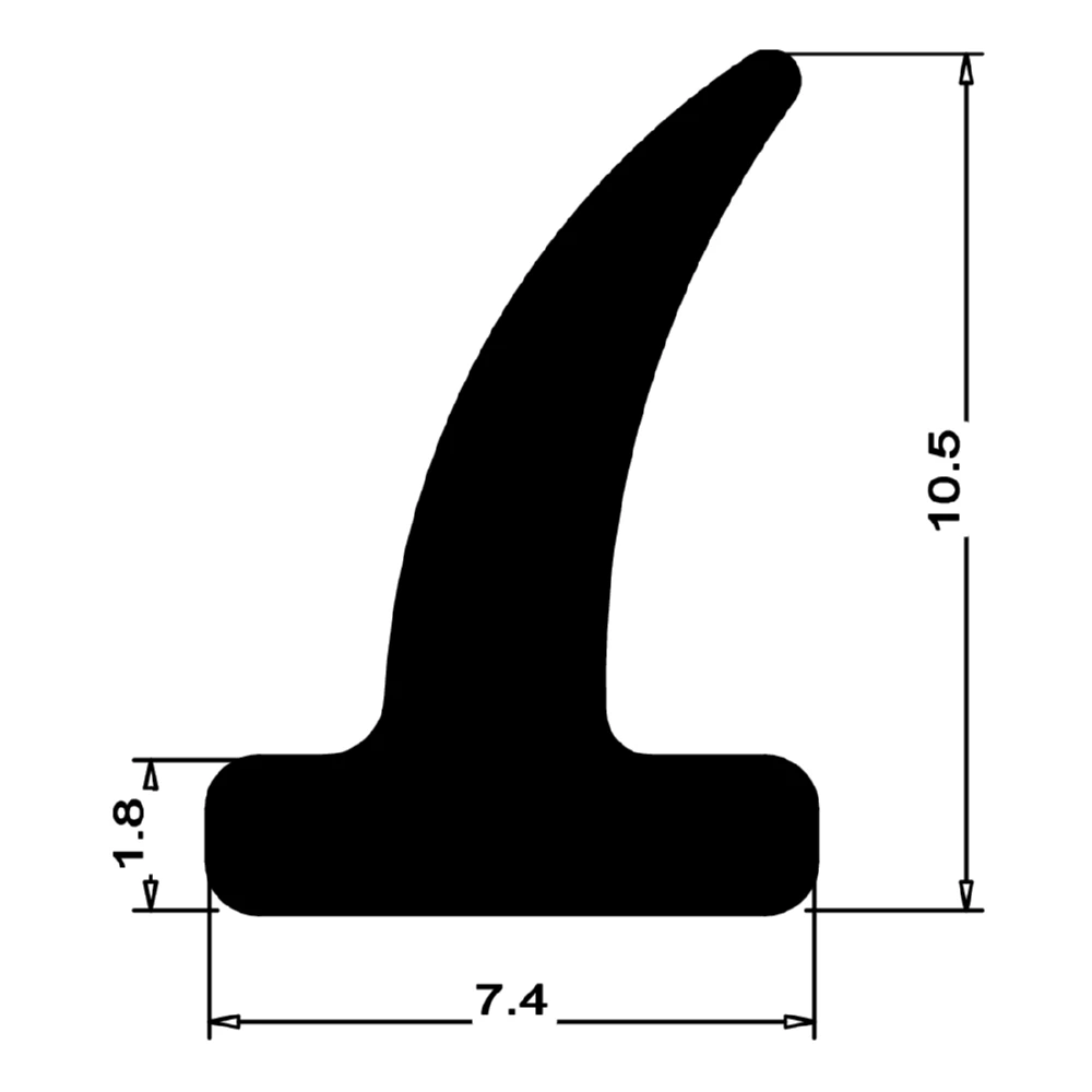 Mitteldichtung für Kunststofffenster | 11 mm Höhe | Farbe: schwarz