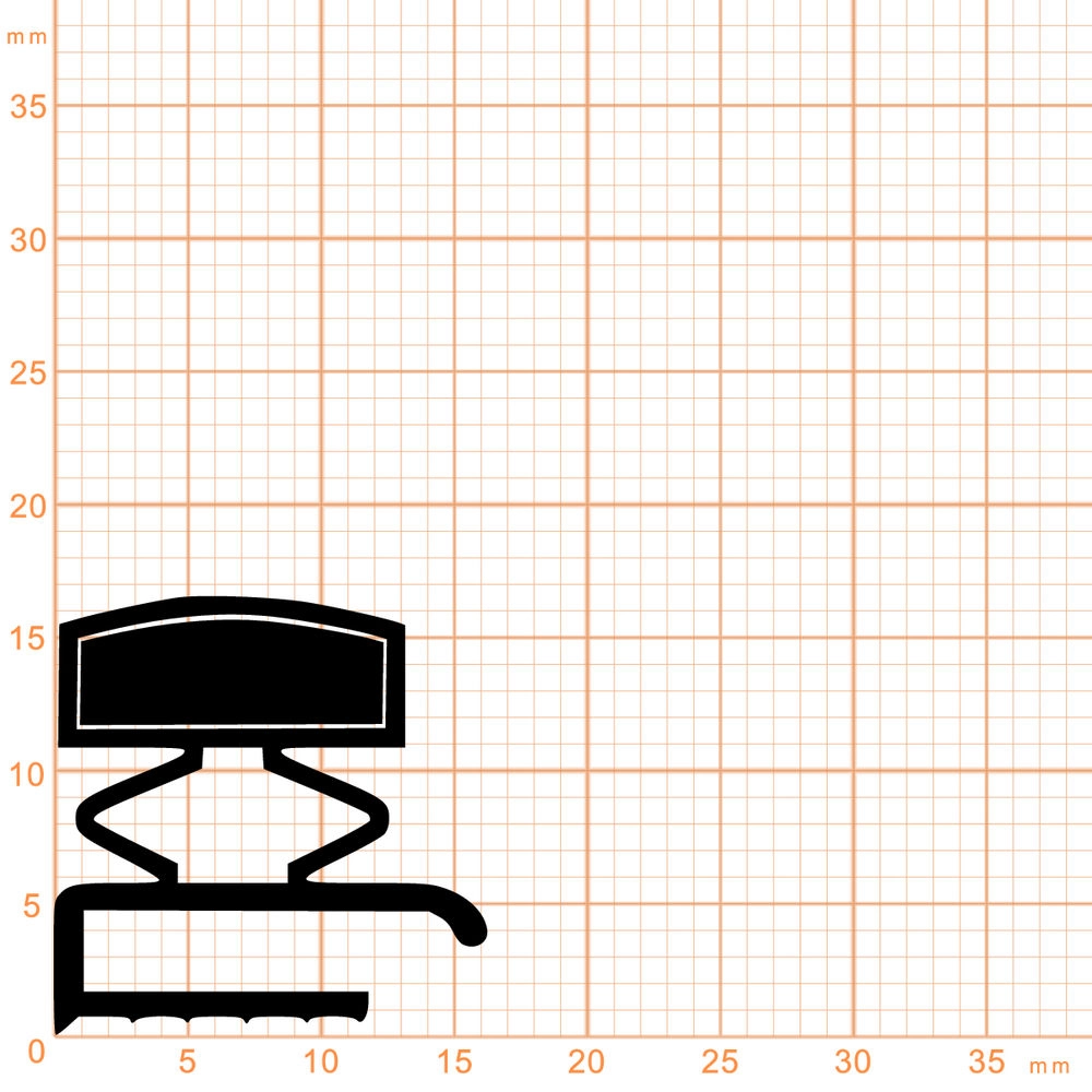 Zum Schrauben - Kühlschrankdichtungsrahmen | Höhe: 16,5 mm | Farbe: weiß