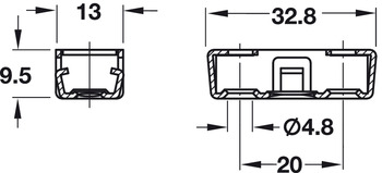 Verbinder & Bodenträger - Korpusverbinder Häfele Ixconnect RV/O | Antrieb: Kreuzschlitz PZ2 | Oberfläche: verzinkt
