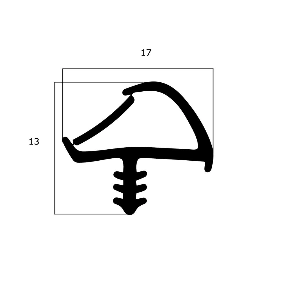Türrahmen Dichtung - Holzzargendichtung für Haustüren | 14 mm Falzbreite | Farbe: weiß