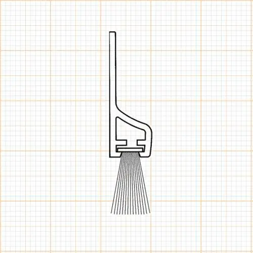 Bürstendichtung selbstklebend für Türen | Bürstenhöhe: 10 mm | Farbe: transparent