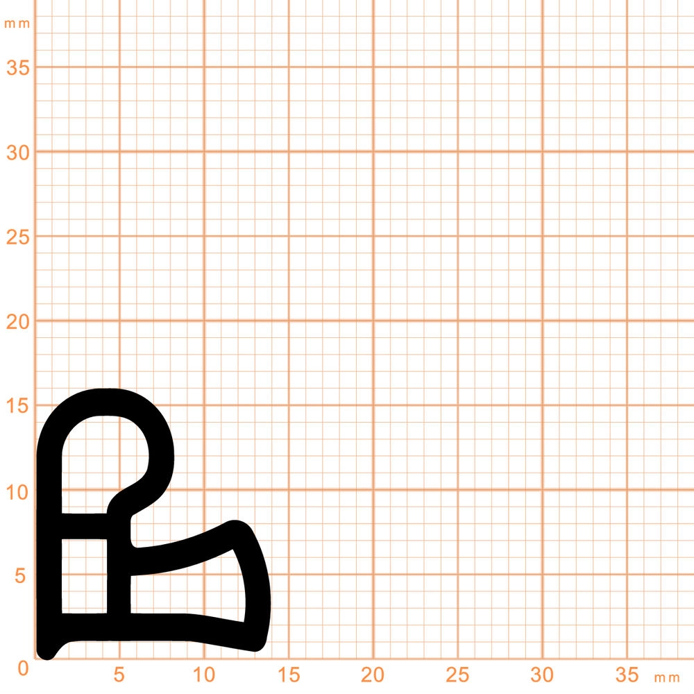 Türrahmen Dichtung - Stahlzargendichtung mit hinterschnittener Nut | 16 mm Höhe | Farbe: weiß