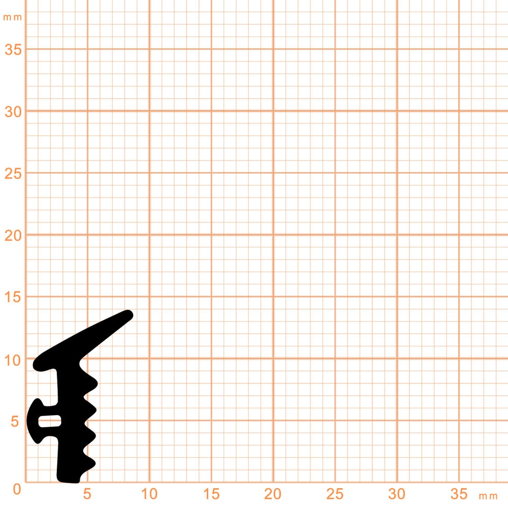 Verglasungsdichtung für Heroal Fenster | 8,8 mm Breite | Farbe: schwarz