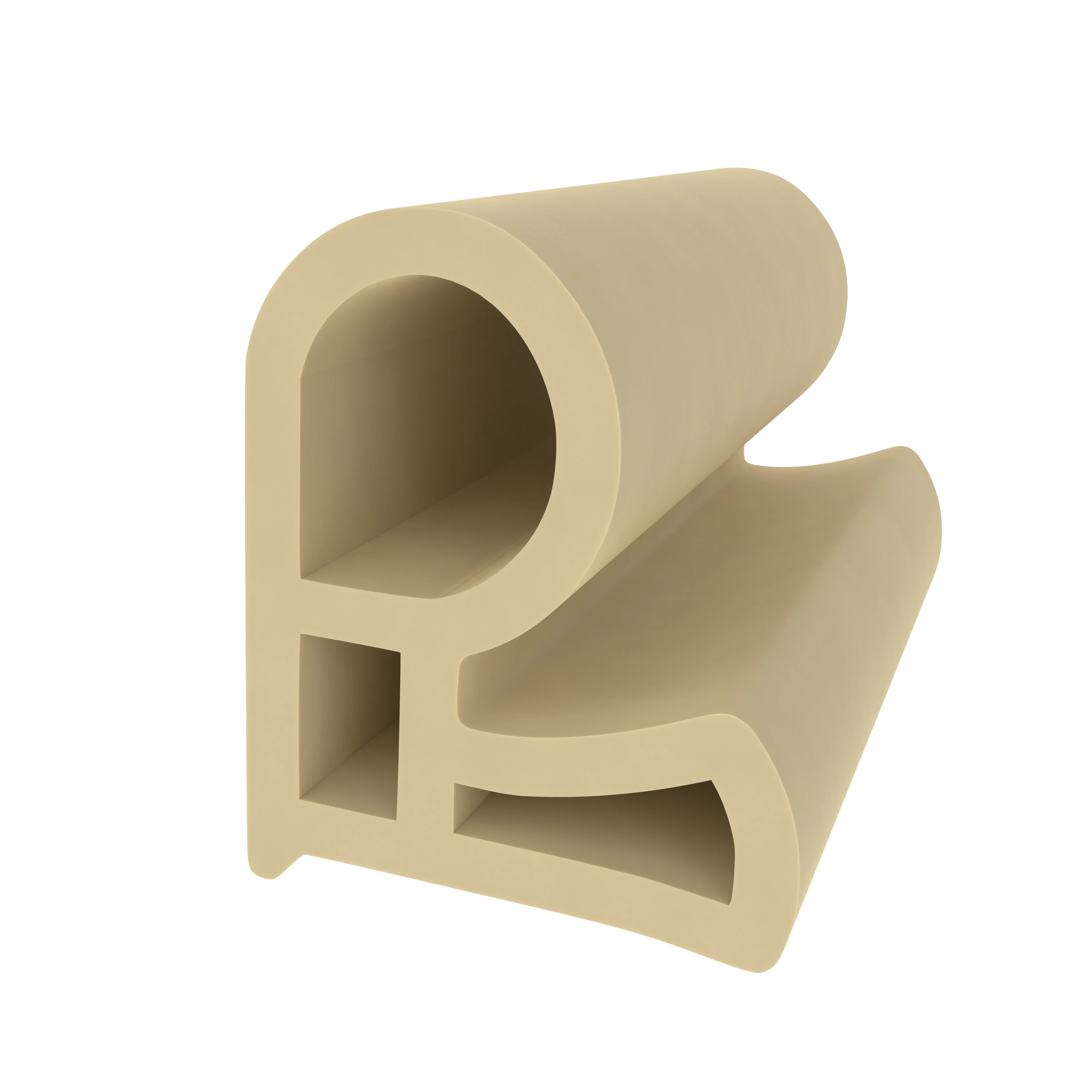 Türrahmen Dichtung - Stahlzargendichtung für Stahltüren | 14 mm Breite | Farbe: beige