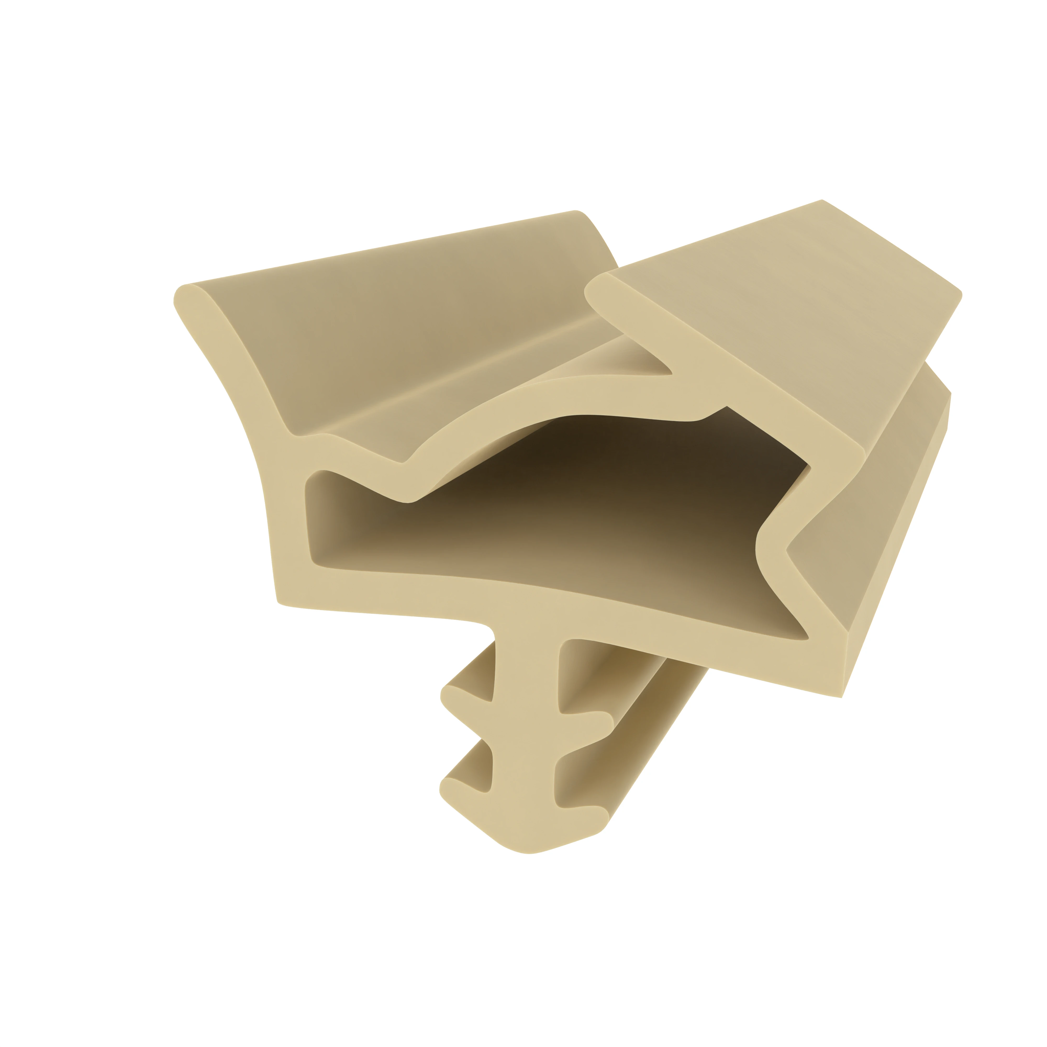 Türrahmen Dichtung - Holzzargendichtung für Holztüren | 15 mm Falzbreite | Farbe: beige