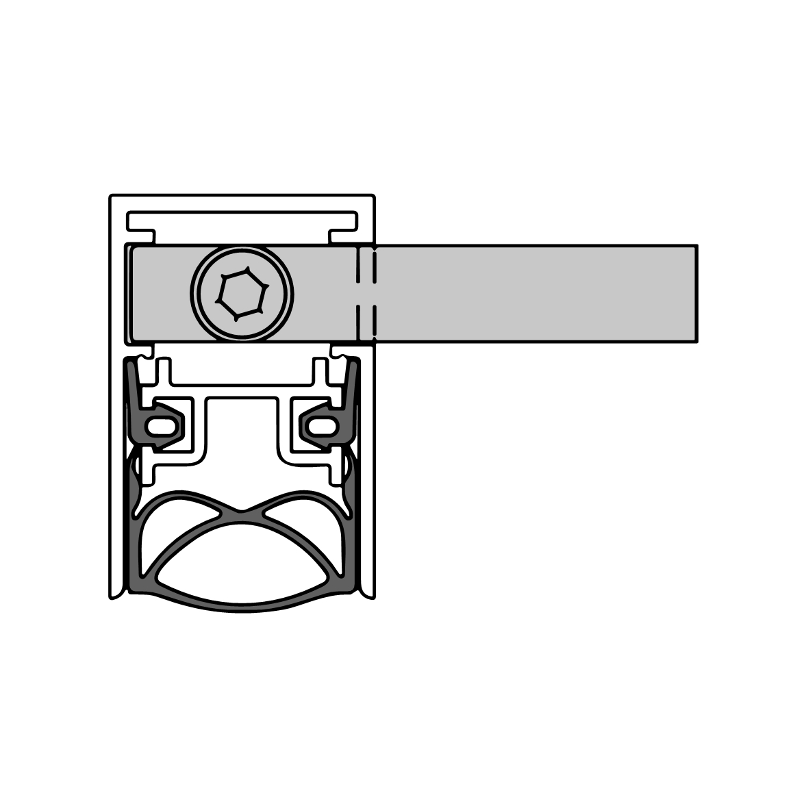 Schall-Ex Slide M-20 WS ZA-L Absenkdichtung von Athmer | Länge: 1208 mm