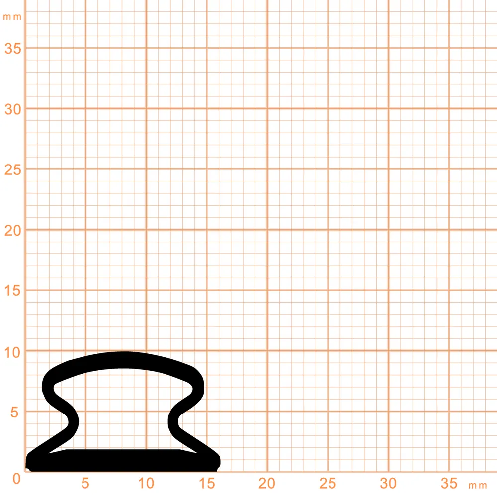 Türdichtung selbstklebend - Selbstklebende Stahlzargendichtung | Stangenware | Farbe: grau