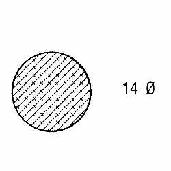 Moosgummidichtung rund | 14 mm Durchmesser | Farbe: schwarz