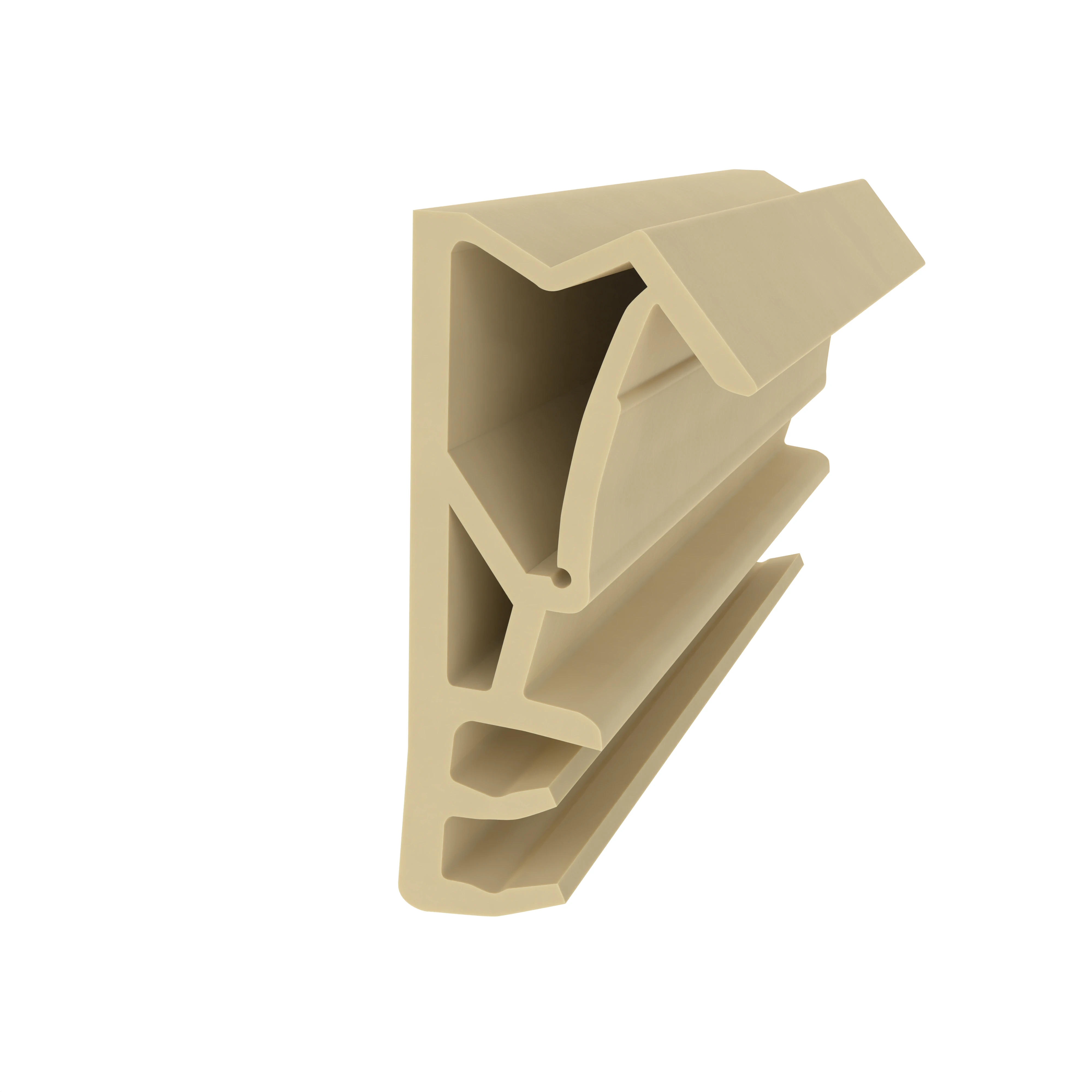 Flügelfalzdichtung für Holzelemente | 15 mm Falzhöhe | Farbe: beige