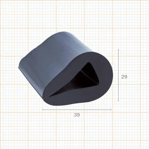 Bootsscheuerleistenprofil | Höhe: 29 mm | Farbe: schwarz