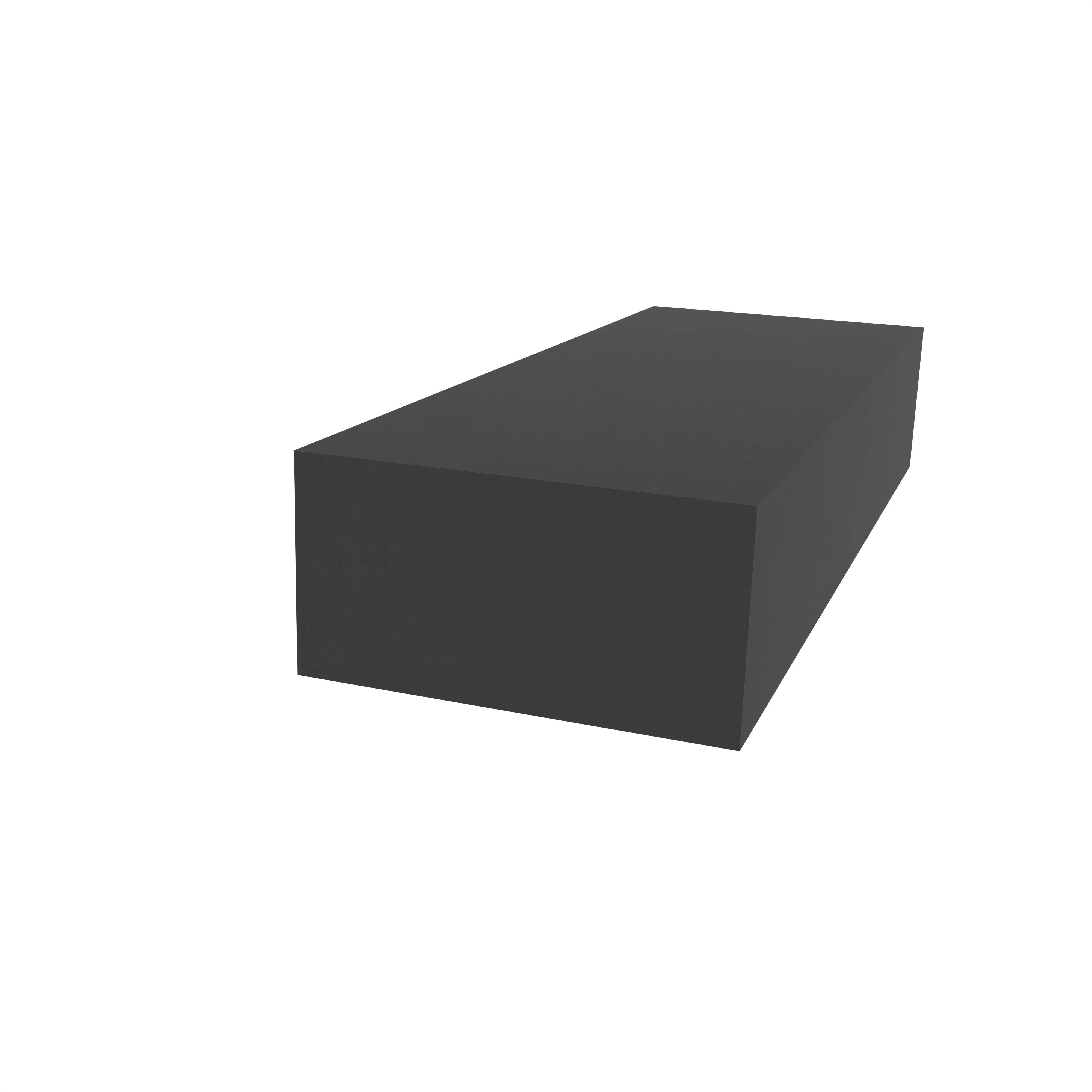 Moosgummidichtung vierkant | 10 mm Breite | Farbe: schwarz