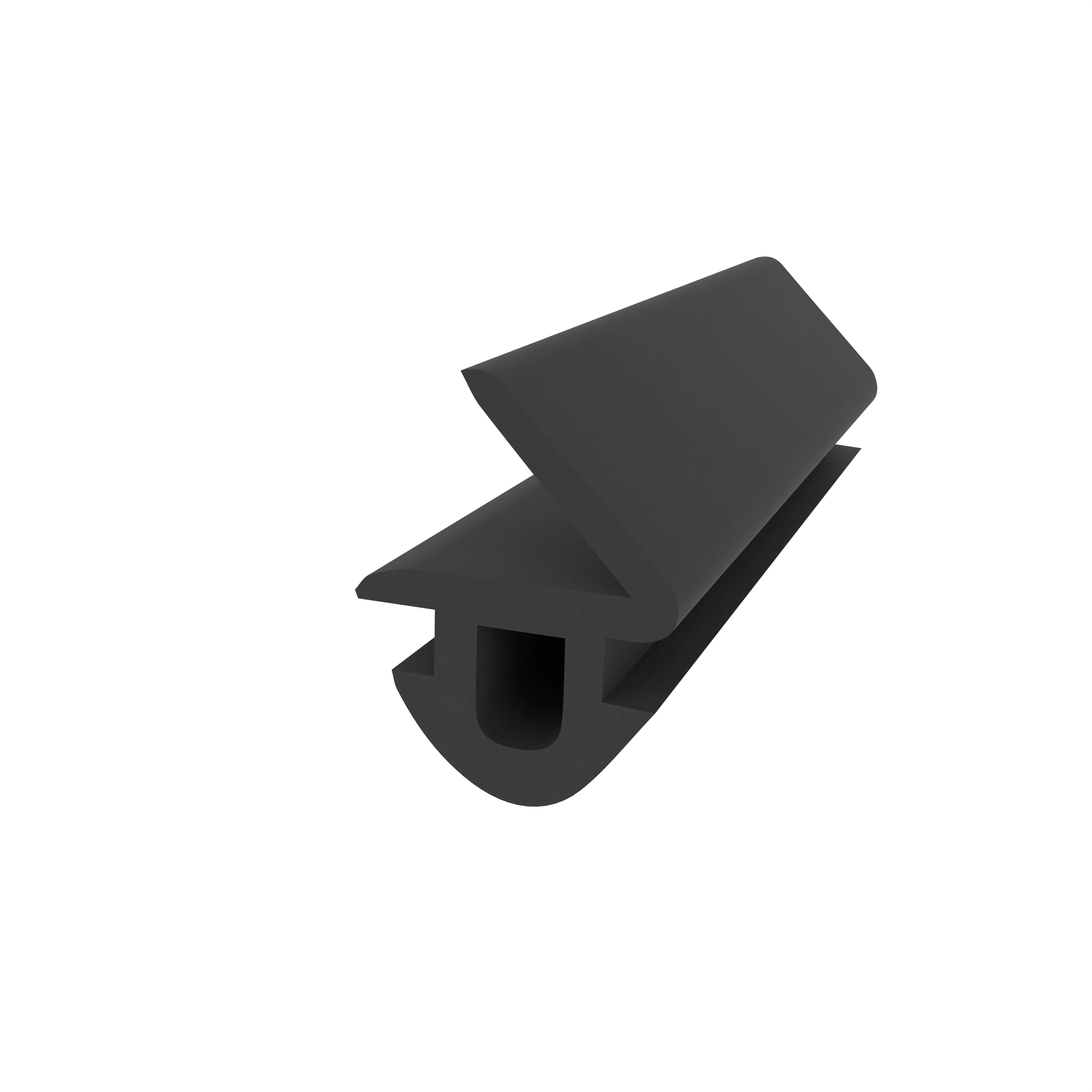 Anschlagdichtung mit Lippe für Hueck Fenster | 9 mm Höhe | Farbe: schwarz 