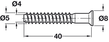 Verbinder & Bodenträger - Einteilverbinder Confirmat Senkkopf für Bohrloch Ø 4 mm