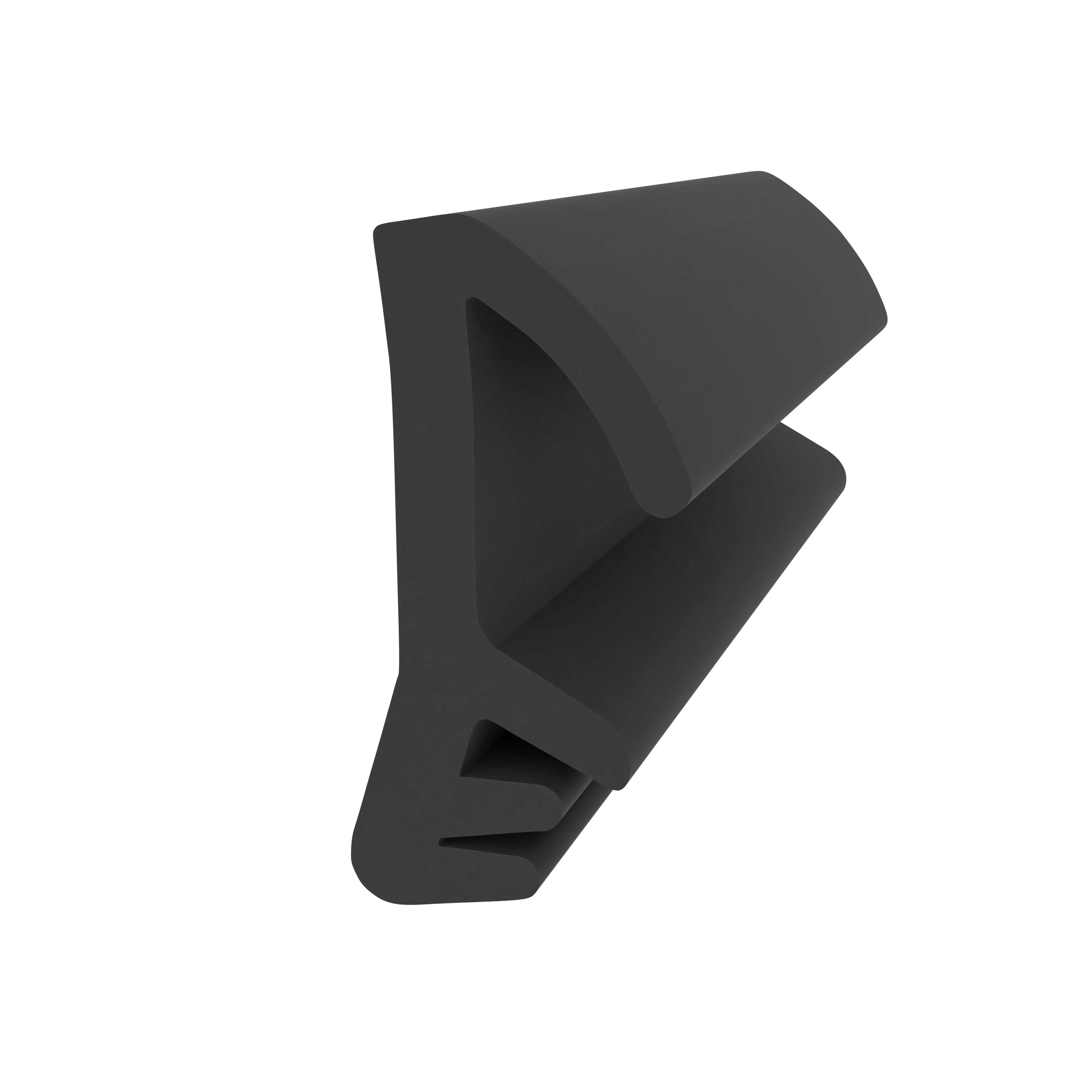 Flügelfalzdichtung für TECTUS Türkonstruktionen | 15 mm Falzhöhe | Farbe: schwarz