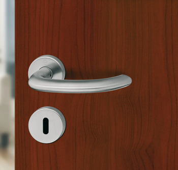 Türdrücker - Türdrücker-Garnitur für WC/Badezimmer | Hoppe Marseille E1138Z/42KV/42KVS | Farbe: silber